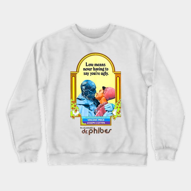 The Abominable Dr Phibes Movie Poster Crewneck Sweatshirt by Pop Fan Shop